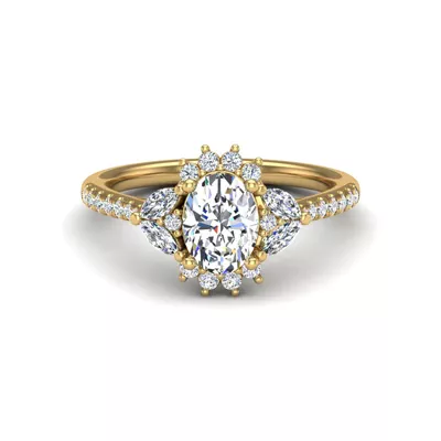 Celeste Halo Engagement Ring