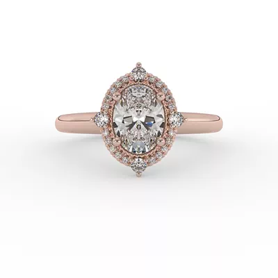 Reign Halo Engagement Ring