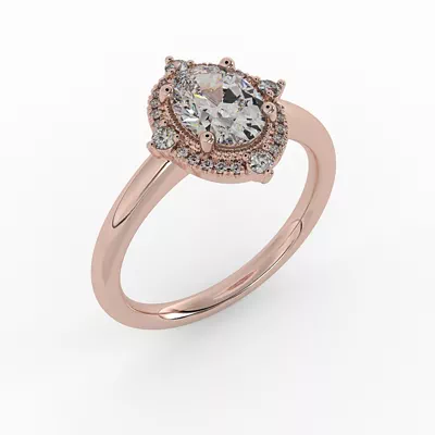 Reign Halo Engagement Ring