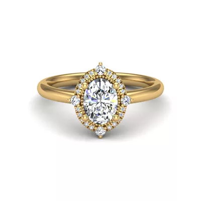 Reign Halo Engagement Ring