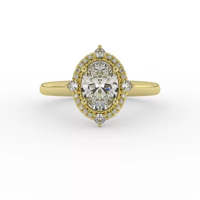 Reign Halo Engagement Ring