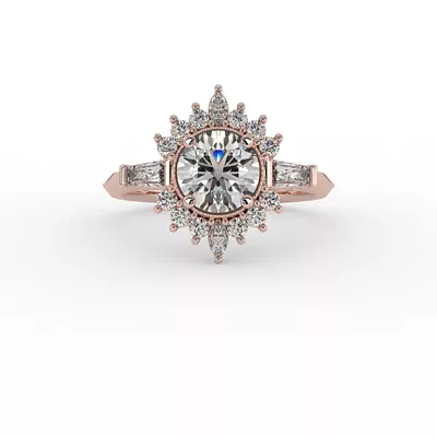 Gabrielle Halo Engagement Ring