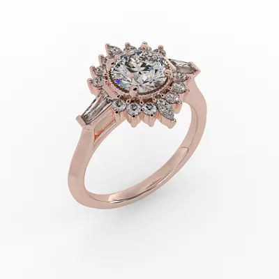 Gabrielle Halo Engagement Ring