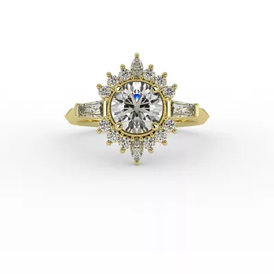 Gabrielle Halo Engagement Ring