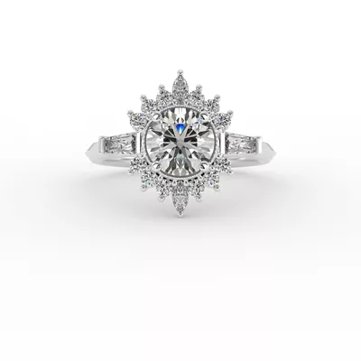 Gabrielle Halo Engagement Ring