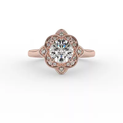Wren Halo Engagement Ring