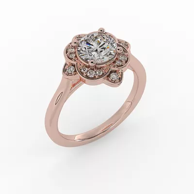 Wren Halo Engagement Ring