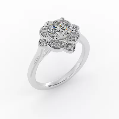 Wren Halo Engagement Ring