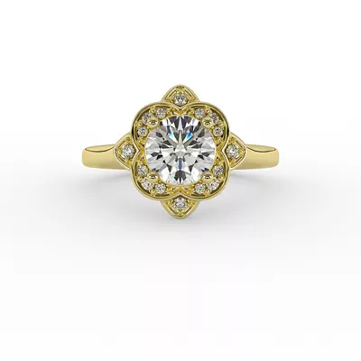 Wren Halo Engagement Ring
