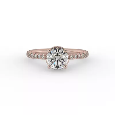 Amora Hidden Halo Engagement Ring