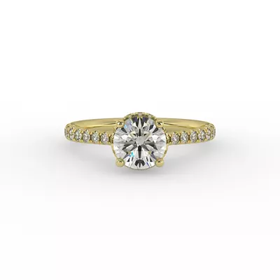 Amora Hidden Halo Engagement Ring
