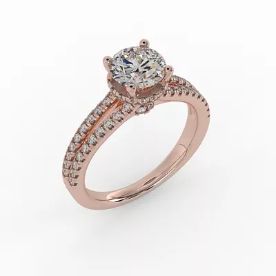 Collins Hidden Halo Engagement Ring