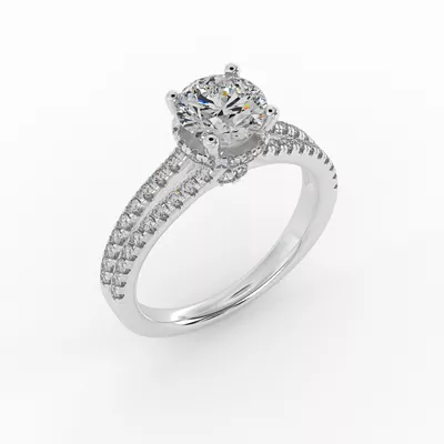 Collins Hidden Halo Engagement Ring