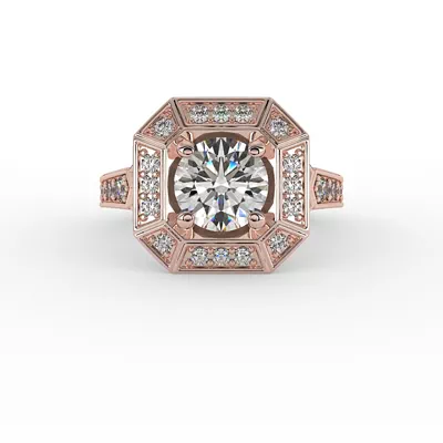 Alessandra Halo Engagement Ring