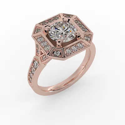 Alessandra Halo Engagement Ring