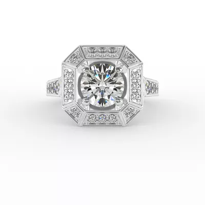 Alessandra Halo Engagement Ring