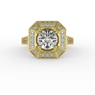 Alessandra Halo Engagement Ring