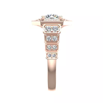 Leyla Halo Engagement Ring