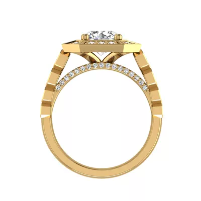 Leyla Halo Engagement Ring