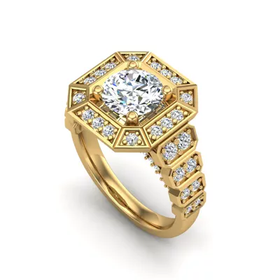 Leyla Halo Engagement Ring
