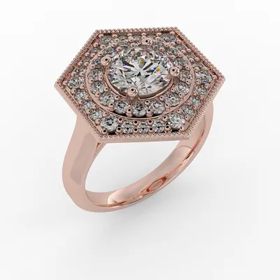 Raelyn Halo Engagement Ring