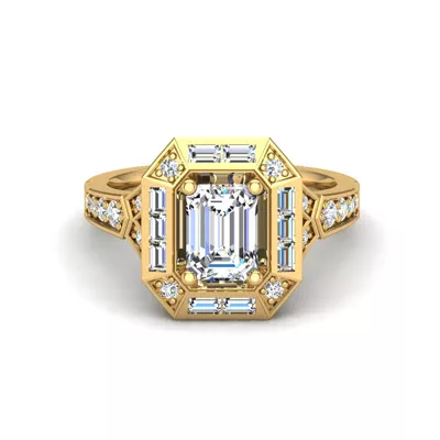 Elle Halo Engagement Ring