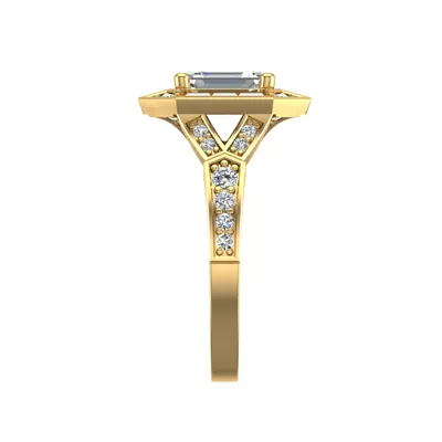 Elle Halo Engagement Ring