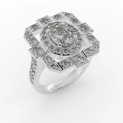 Everlee Halo Engagement Ring