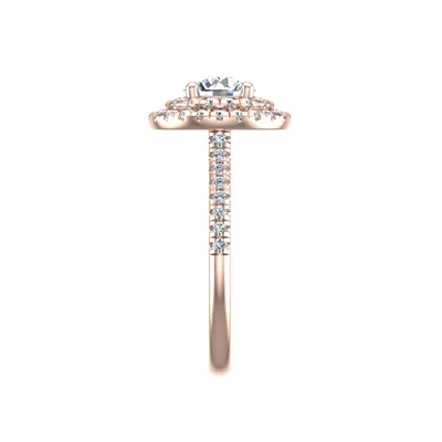 Maya Double Halo Engagement Ring