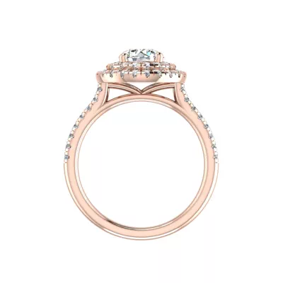 Maya Double Halo Engagement Ring