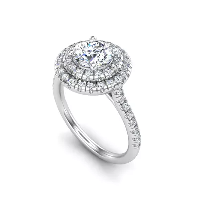 Maya Double Halo Engagement Ring
