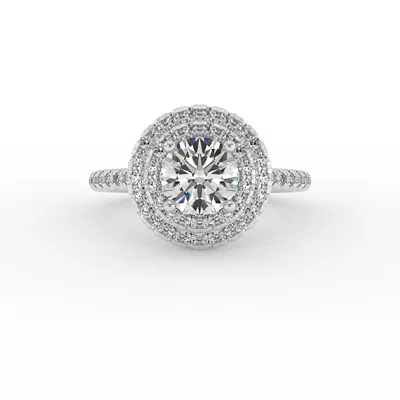 Maya Double Halo Engagement Ring