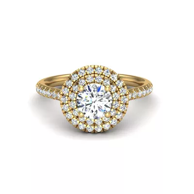 Maya Double Halo Engagement Ring