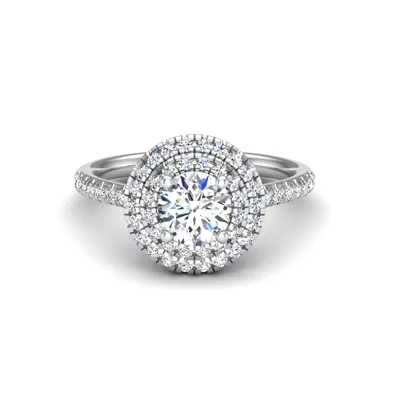 Maya Double Halo Engagement Ring
