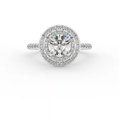 Maya Double Halo Engagement Ring