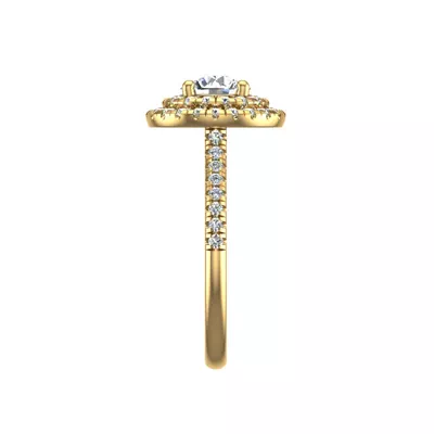 Maya Double Halo Engagement Ring