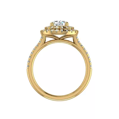 Maya Double Halo Engagement Ring
