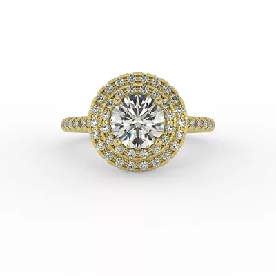 Maya Double Halo Engagement Ring