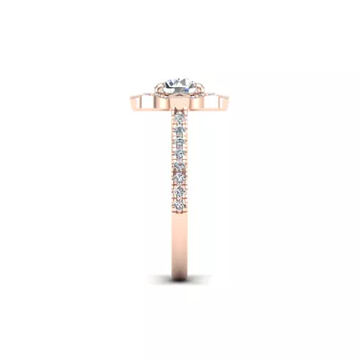 Matilda Floral Halo Engagement Ring