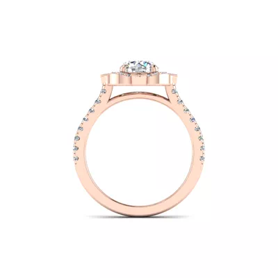 Matilda Floral Halo Engagement Ring