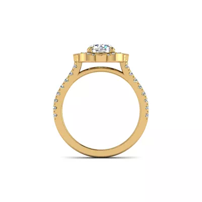 Matilda Floral Halo Engagement Ring