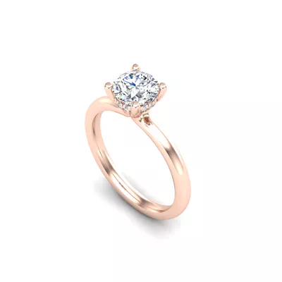 Sylvia Hidden Halo Engagement Ring