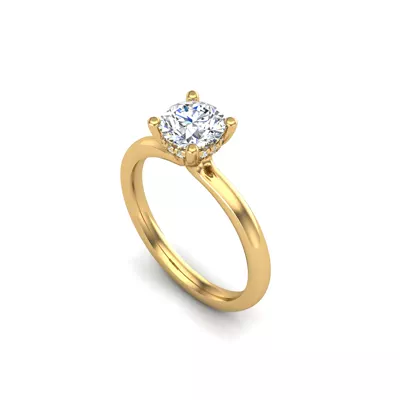 Sylvia Hidden Halo Engagement Ring