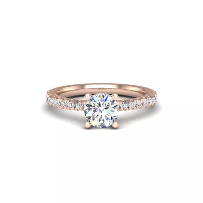 Emory Hidden Halo And Pave Engagement Ring