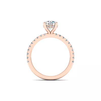 Emory Hidden Halo And Pave Engagement Ring