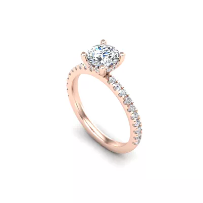 Emory Hidden Halo And Pave Engagement Ring