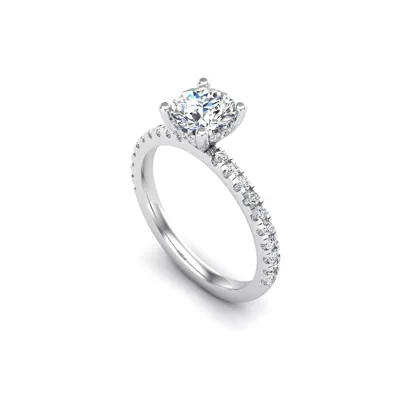 Emory Hidden Halo And Pave Engagement Ring