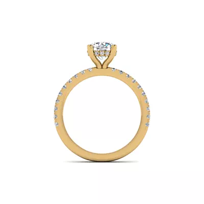 Emory Hidden Halo And Pave Engagement Ring