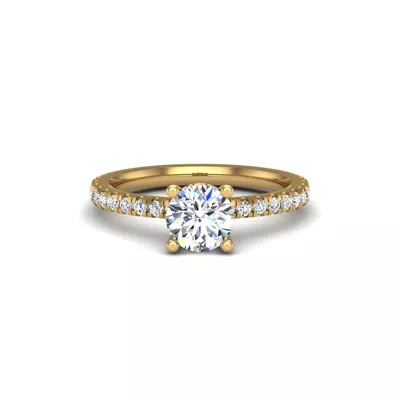 Emory Hidden Halo And Pave Engagement Ring