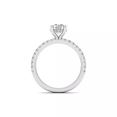 Emory Hidden Halo And Pave Engagement Ring